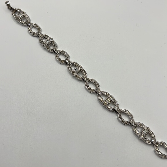 ENGEL BROTHERS 1930’s ART DECO RHINESTONE BRACELET - Picture 10 of 12